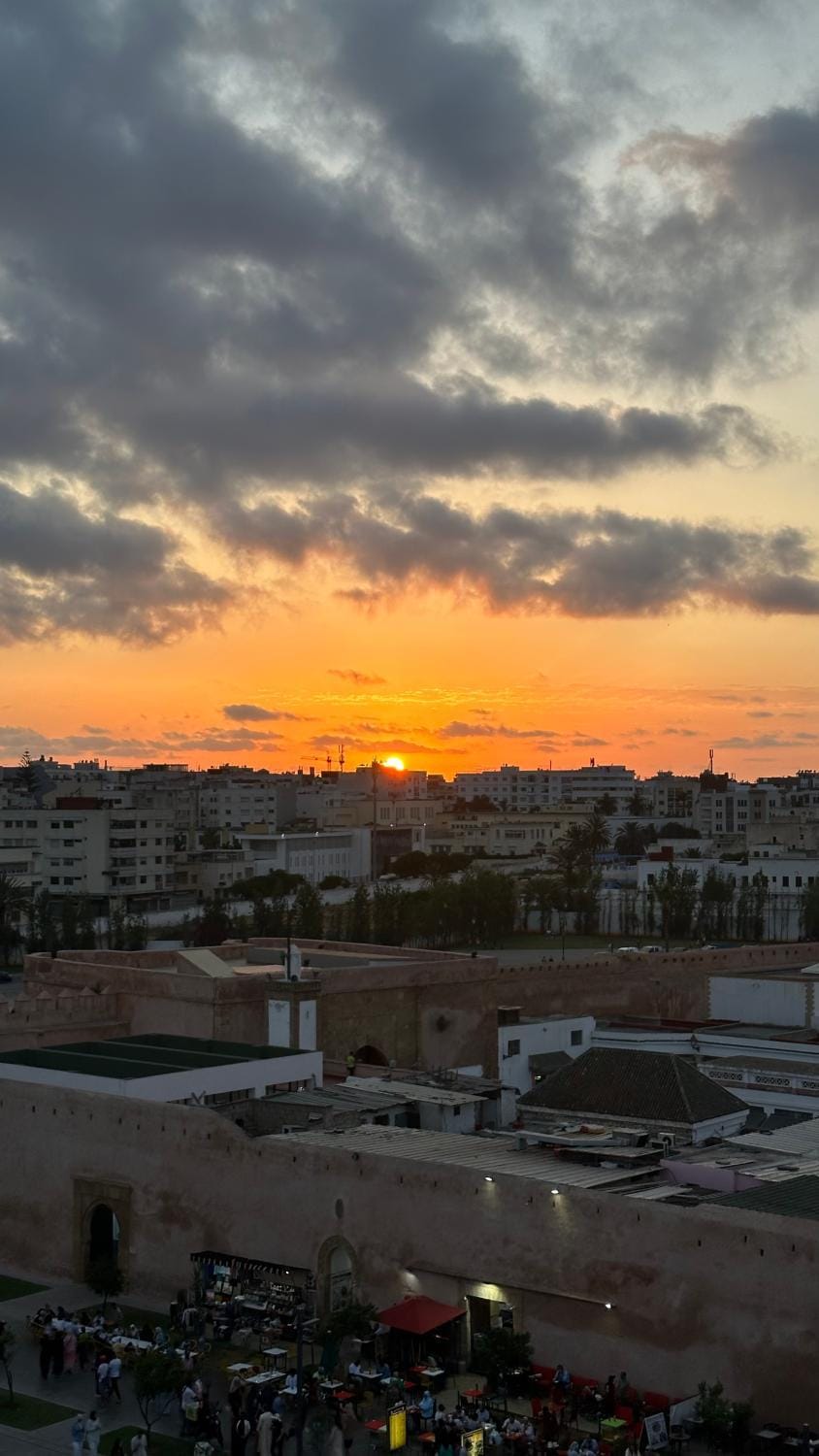 Natural landscape, Bird's eye view, Balcony/Terrace, Sunset