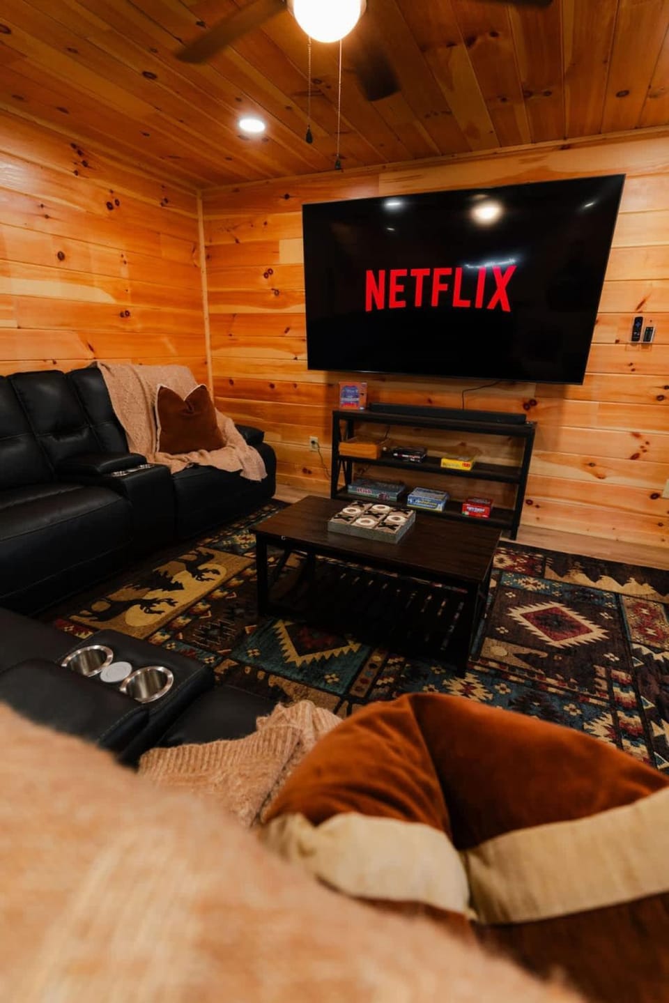 Sleeps 16 Luxury Cabin with Game Room & Hot Tub Cabin in Falls Township