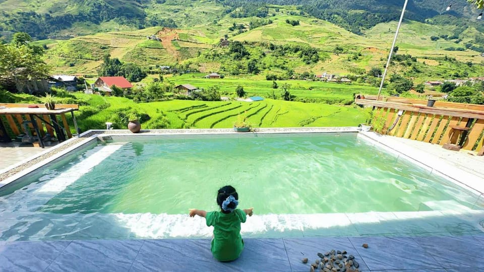 People, Natural landscape, Mountain view, Pool view, Swimming pool, Swimming pool