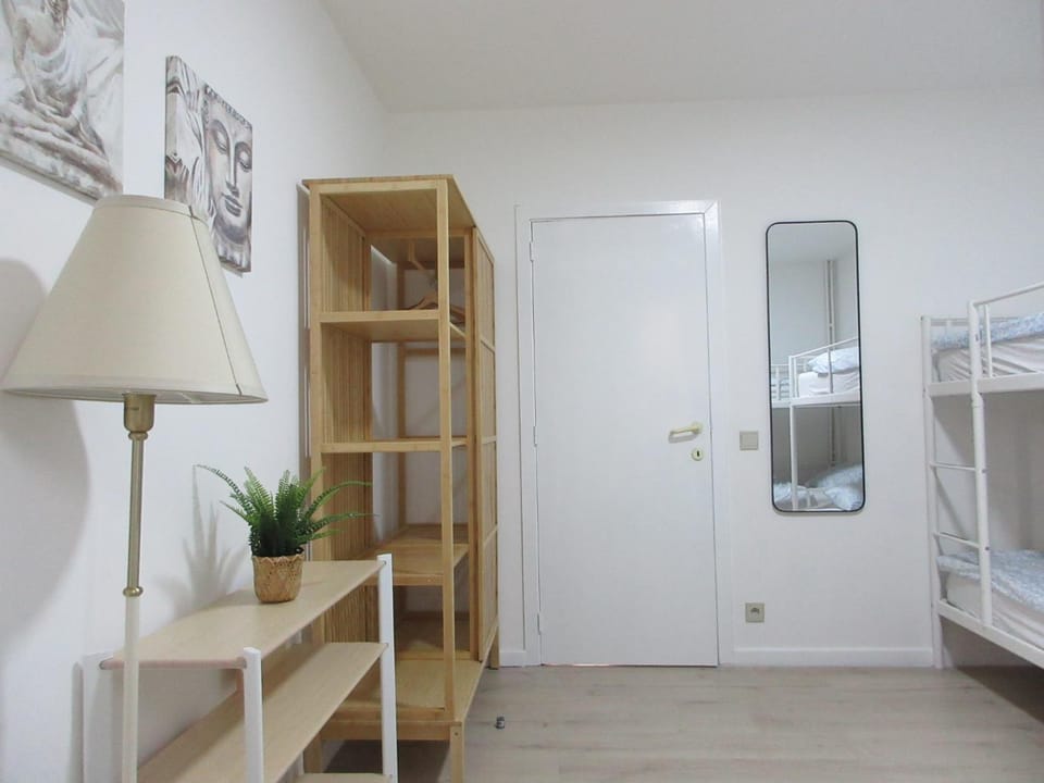 Bed, Photo of the whole room, Bedroom, bunk bed, wardrobe