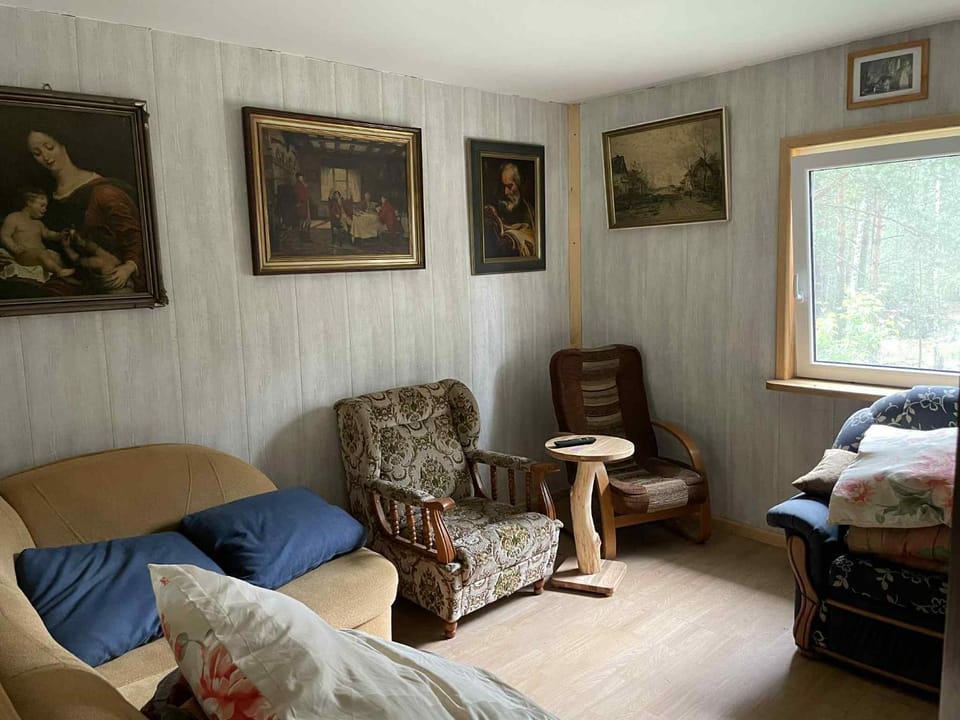 Bed, Living room, Photo of the whole room, Seating area, Bedroom