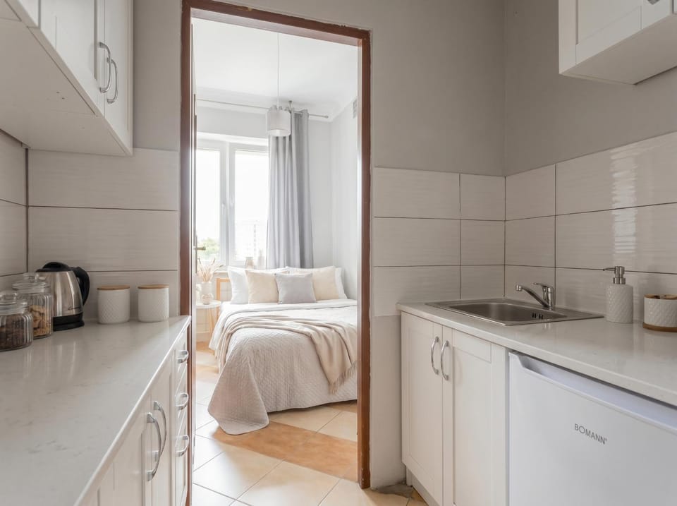 Bed, Coffee/tea facilities, Kitchen or kitchenette, Photo of the whole room, Bedroom