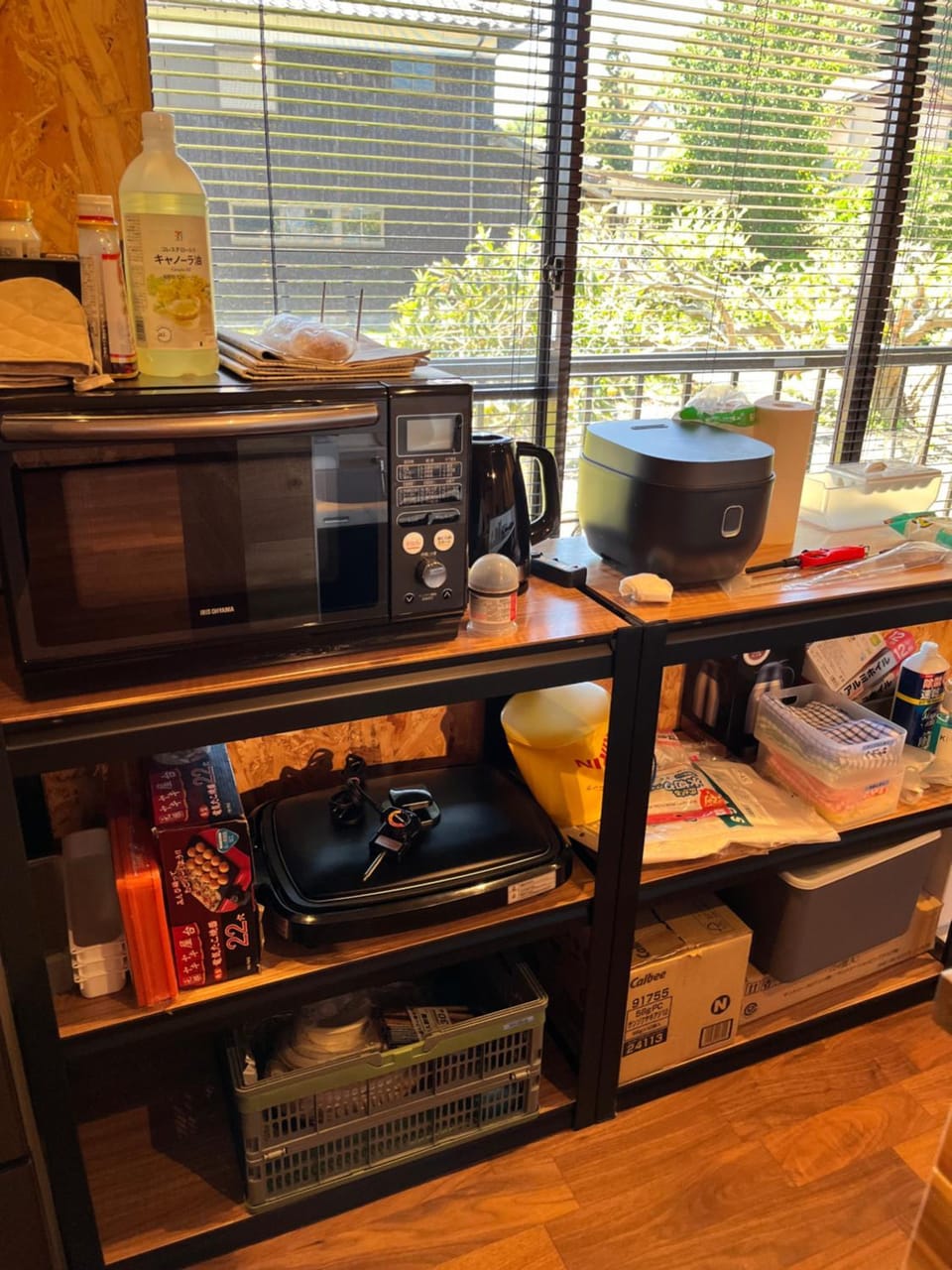 Kitchen or kitchenette, toaster