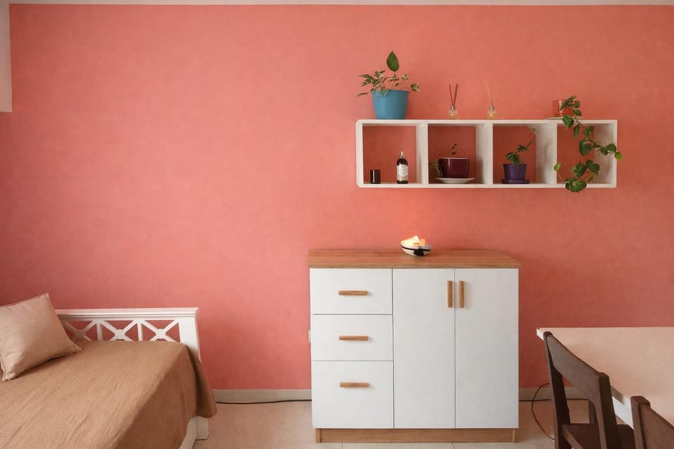 Bed, Living room, Photo of the whole room, Dining area, Bedroom, wardrobe