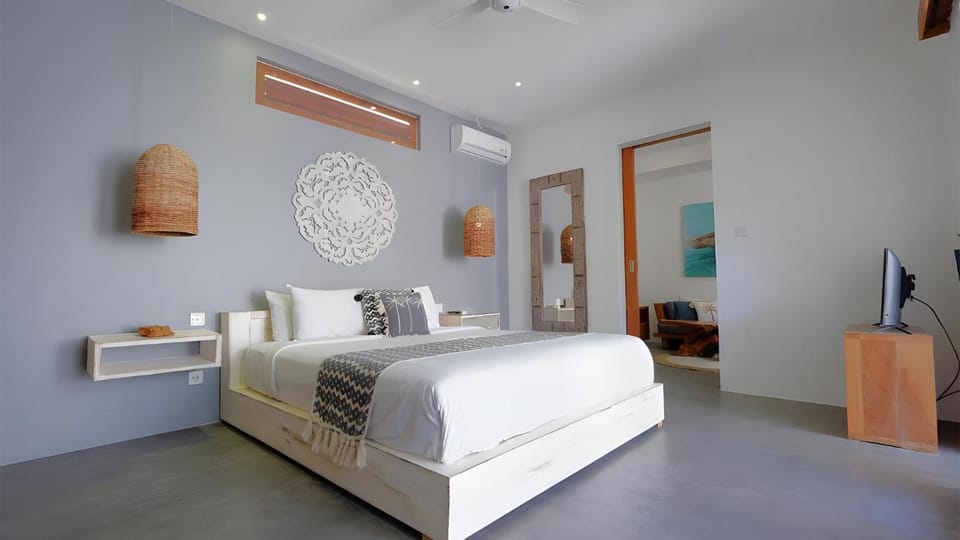 Bed, Bedroom, air conditioner