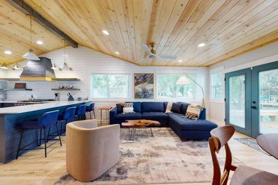 Property building, Patio, Garden, Lake view