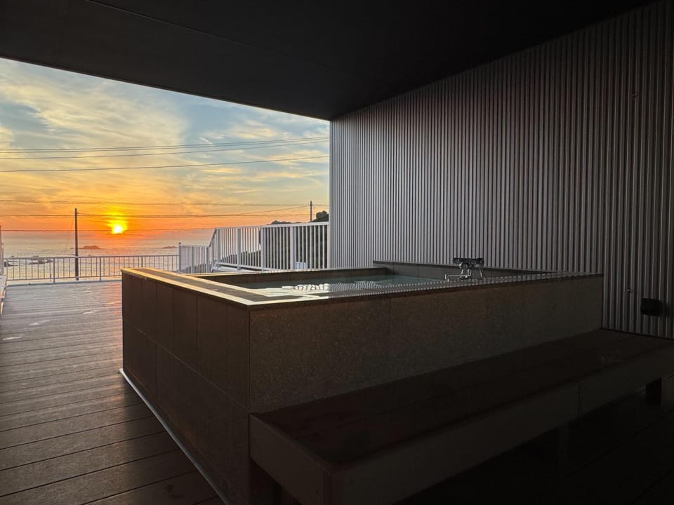 Natural landscape, Sunset, Open Air Bath, Bath