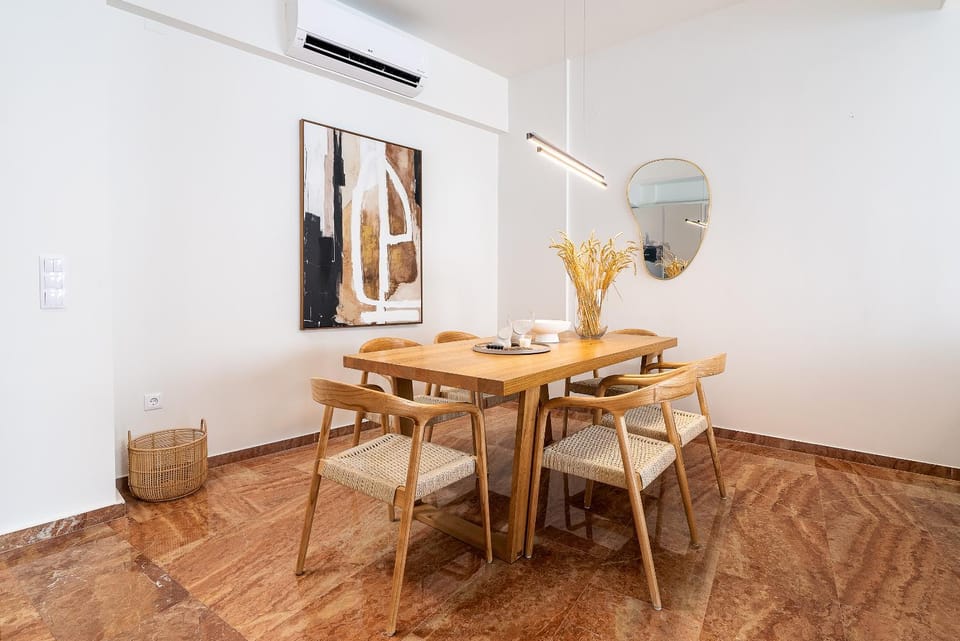Dining area, air conditioner