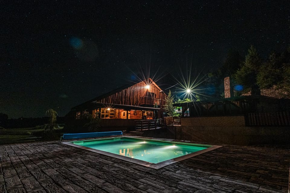 Night, Pool view, Swimming pool