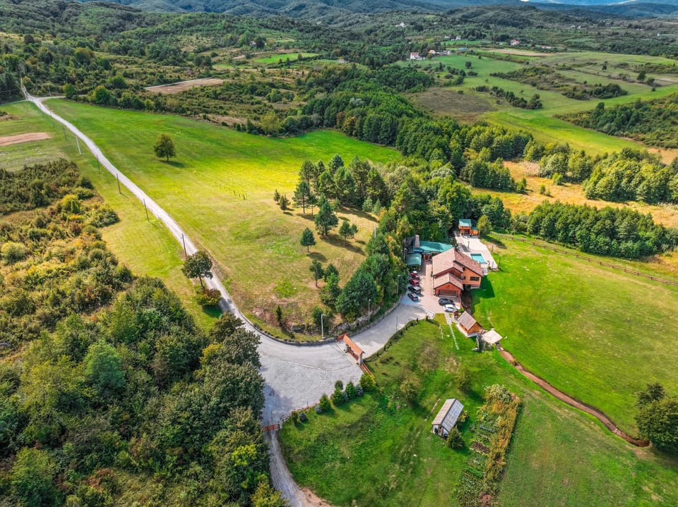 Property building, Day, Neighbourhood, Natural landscape, Bird's eye view
