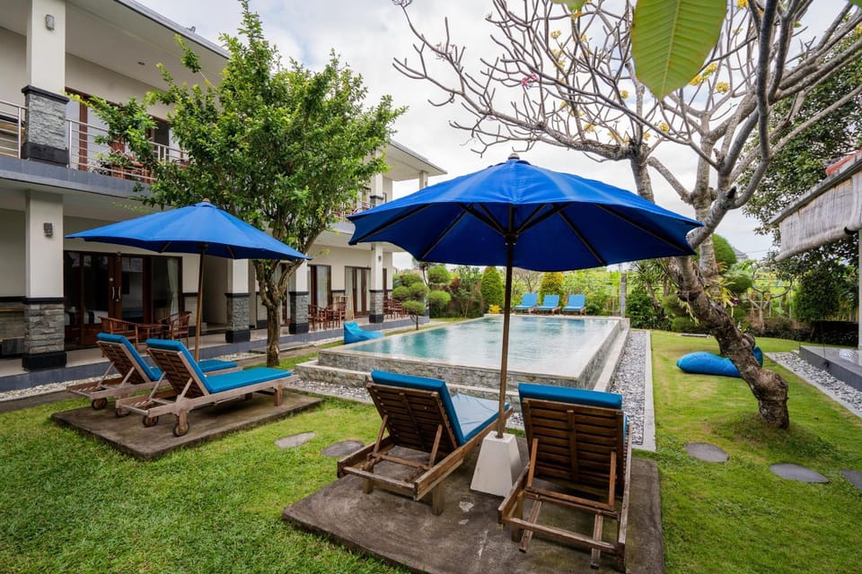 Property building, Day, Garden, Garden view, Pool view, Swimming pool, sunbed