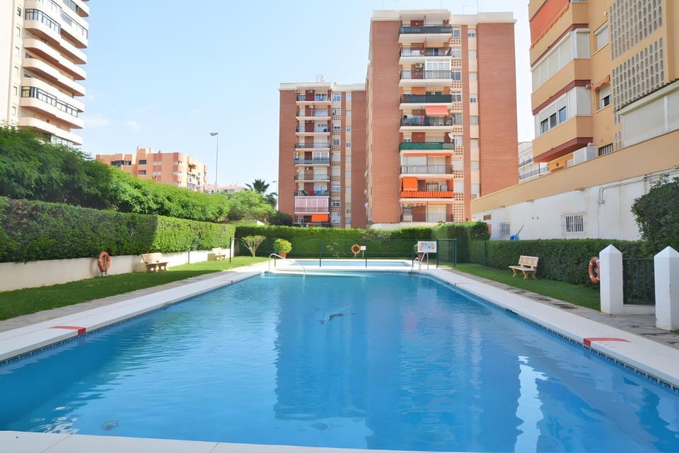 Property building, Living room, Swimming pool