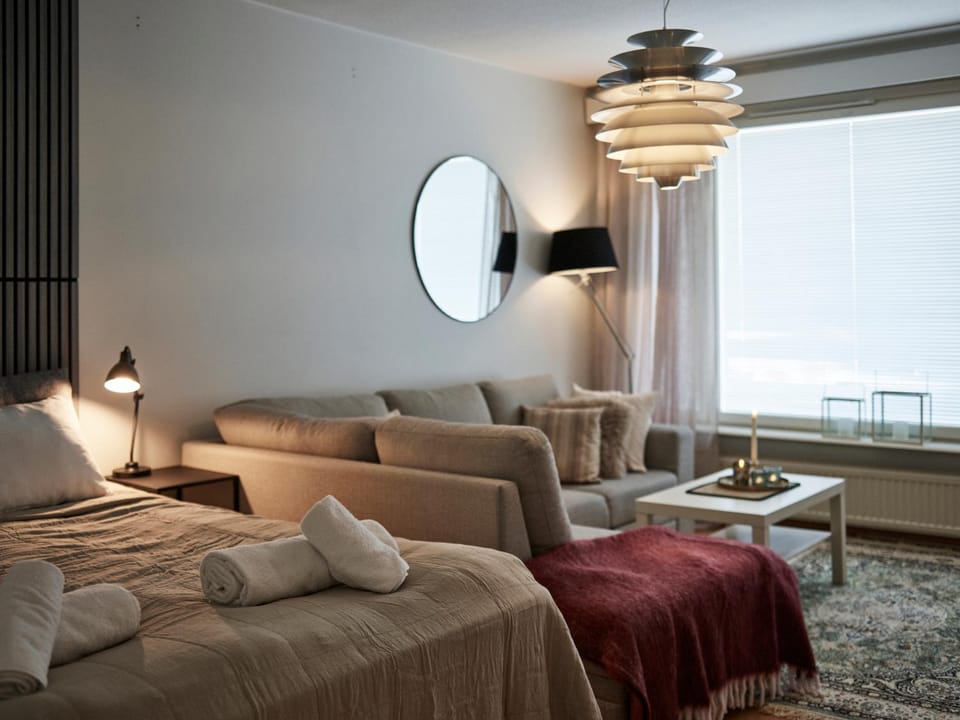 Bed, Living room, Photo of the whole room