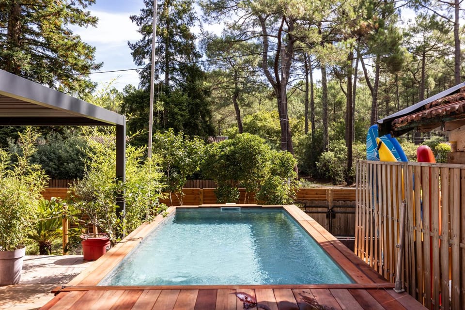 Property building, Living room, Swimming pool