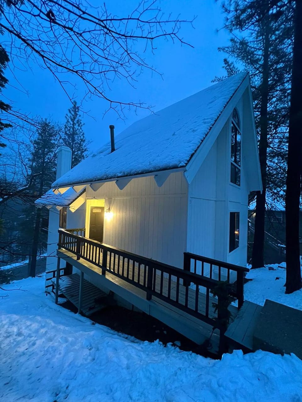 Property building, Night, Natural landscape, Winter