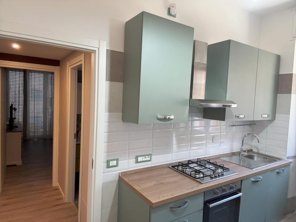 Kitchen or kitchenette, dishwasher, stove