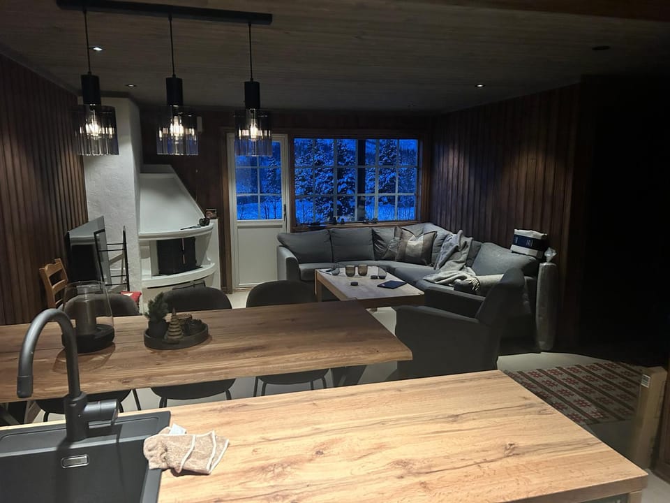 Kitchen or kitchenette, Living room, Dining area