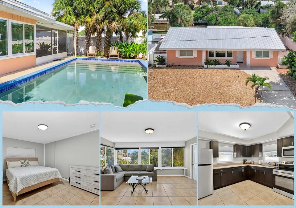 Property building, Living room, Bedroom, Pool view, Swimming pool, kitchen