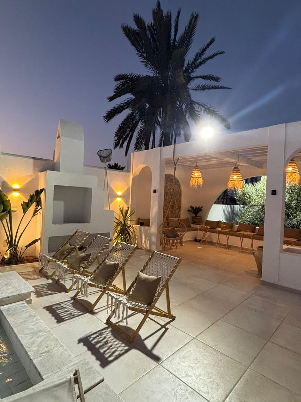 Patio, Pool view, sunbed