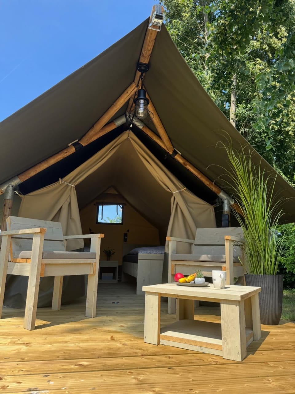 Luxus zelten Im Heide Resort Luxury tent in Nettetal