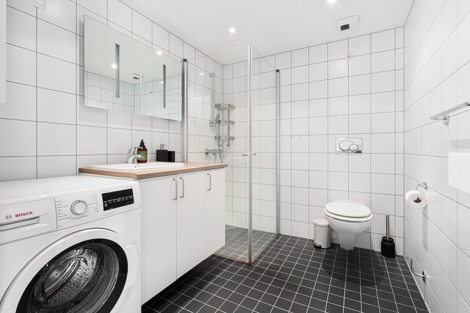 Shower, Toilet, Bathroom, washing machine