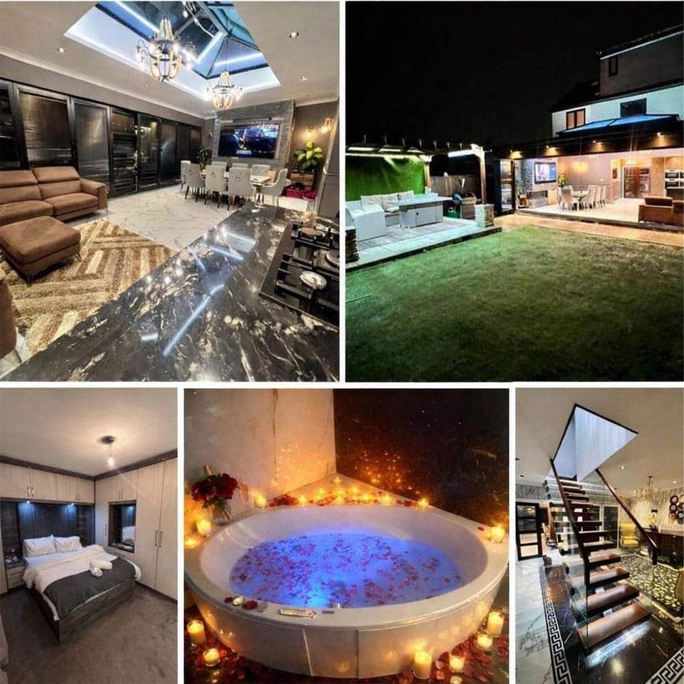 Elegant 6 bedroom Family Home, 2x corner Jacuzzi bath in LUTON House in Luton