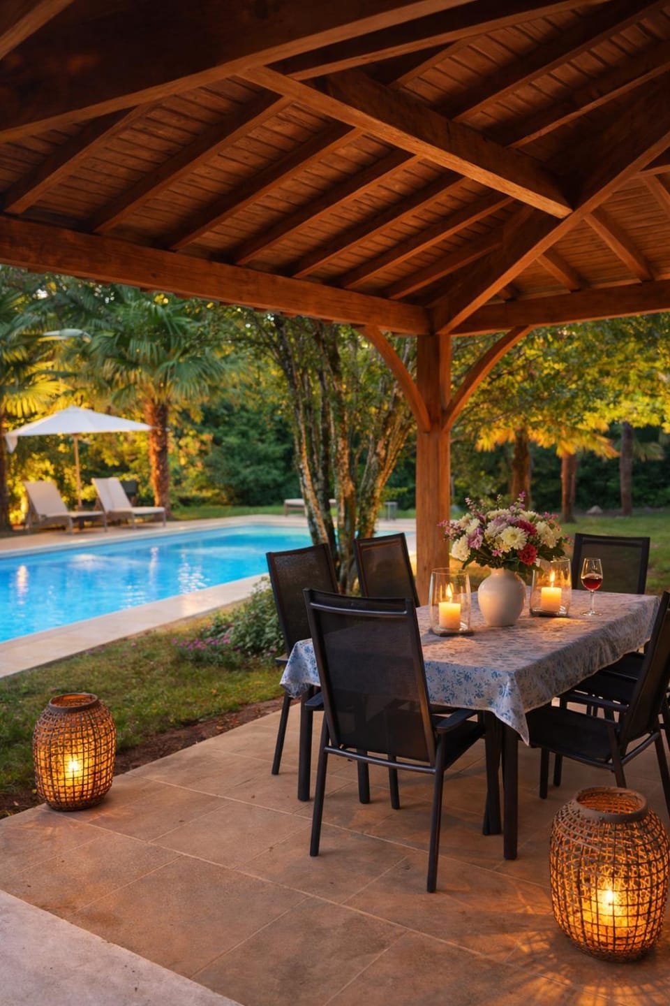 Day, Garden, Balcony/Terrace, Balcony/Terrace, Dining area, Garden view, Pool view, Swimming pool, sunbed