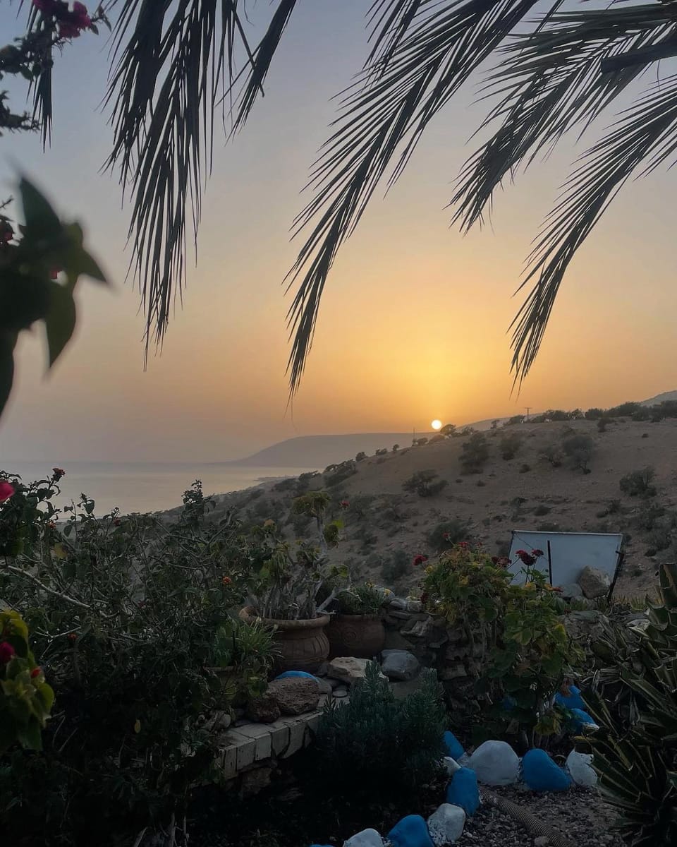 Natural landscape, Garden view, Sea view, Sunset