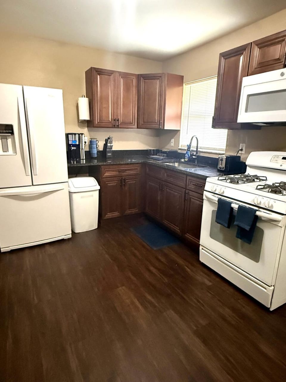 Kitchen or kitchenette, oven, stove, toaster