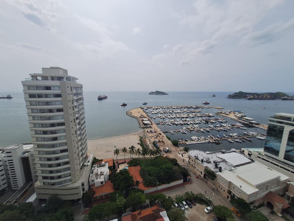 Property building, Day, Natural landscape, Bird's eye view, Beach, City view, Sea view