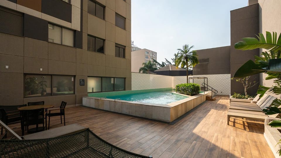 Pool view, Swimming pool, sunbed