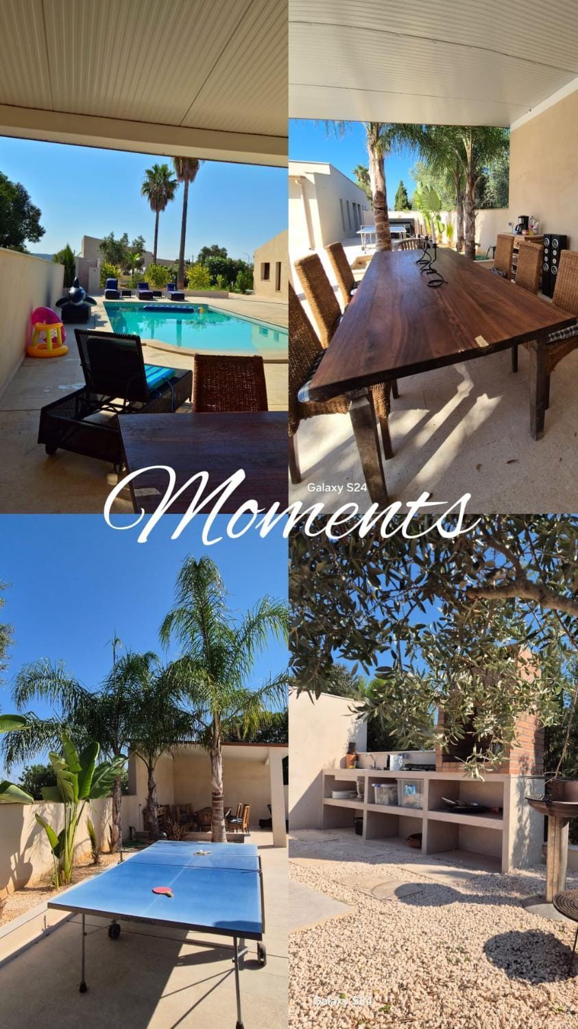 Natural landscape, BBQ facilities, Table tennis, Dining area, Pool view