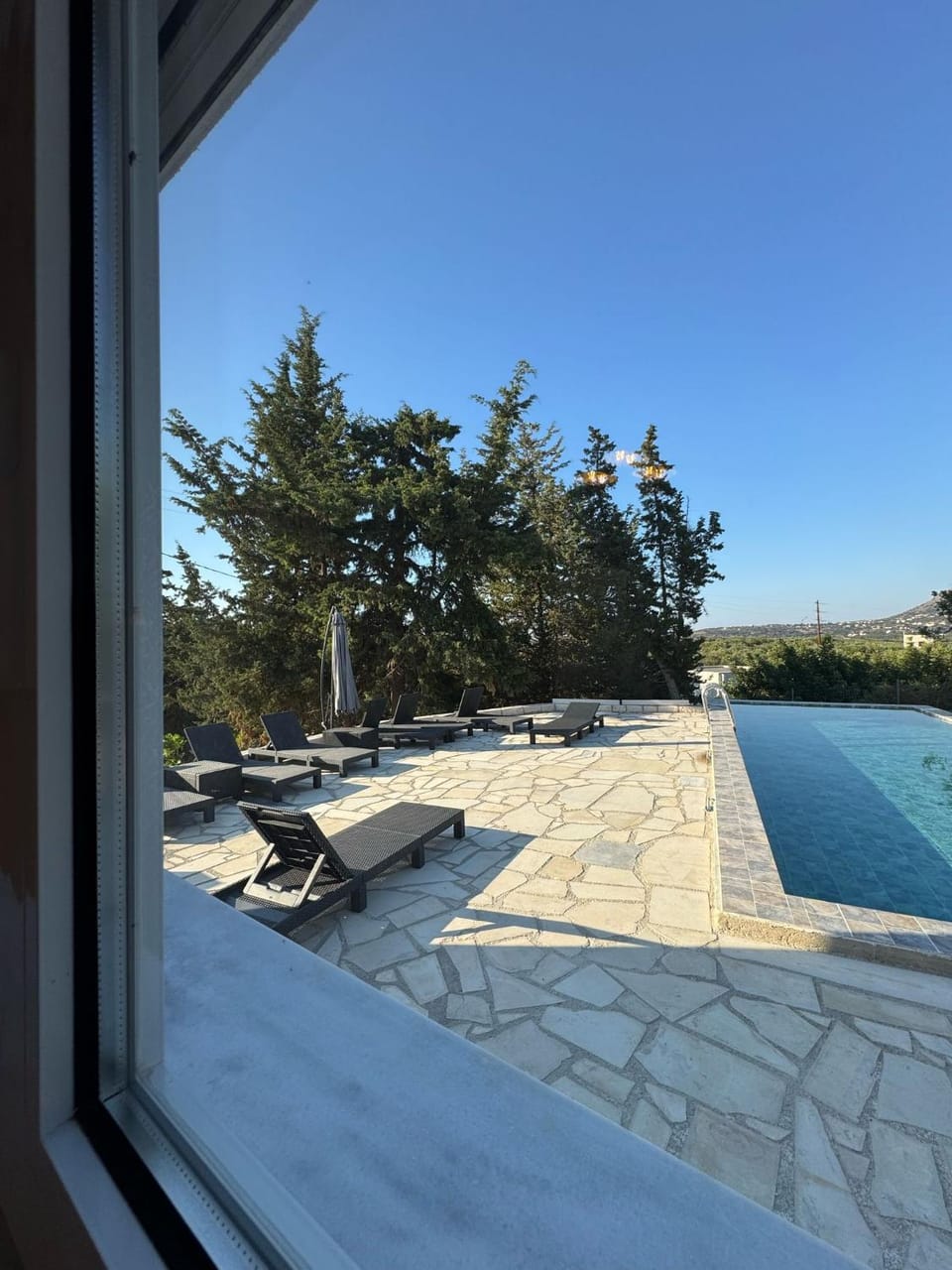 Natural landscape, Pool view, Swimming pool, sunbed