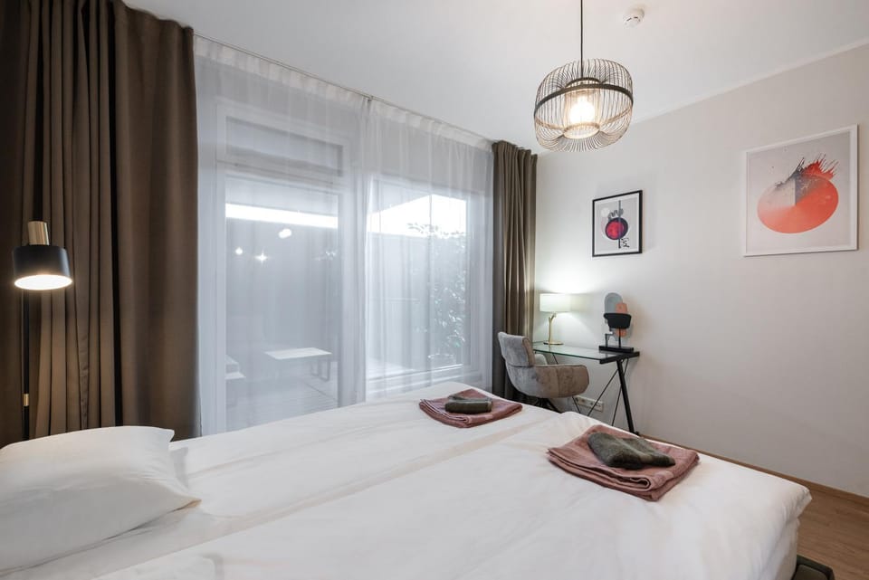 Bed, Photo of the whole room, Bedroom, cot, towels, wardrobe