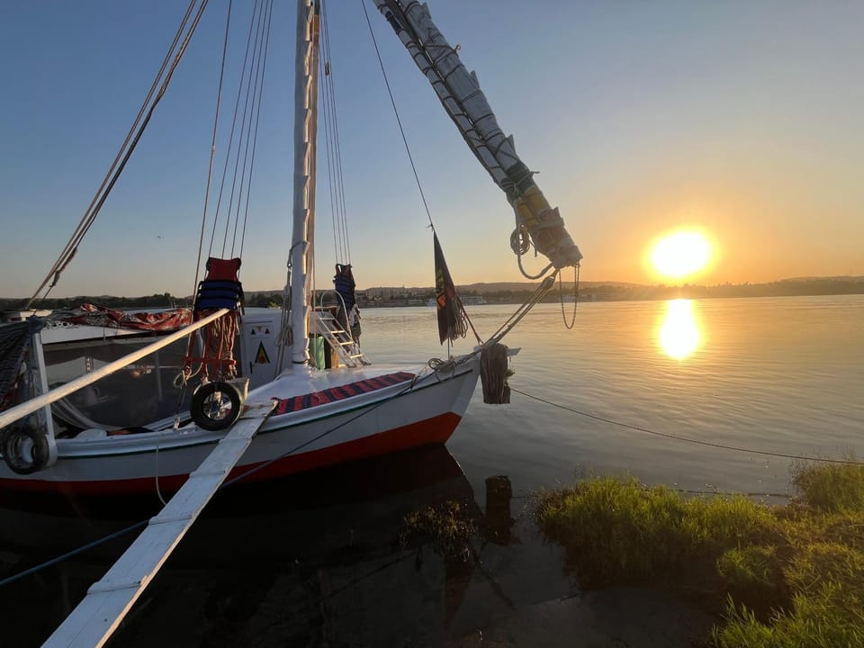 Assuan Felucca Docked boat in Red Sea Governorate