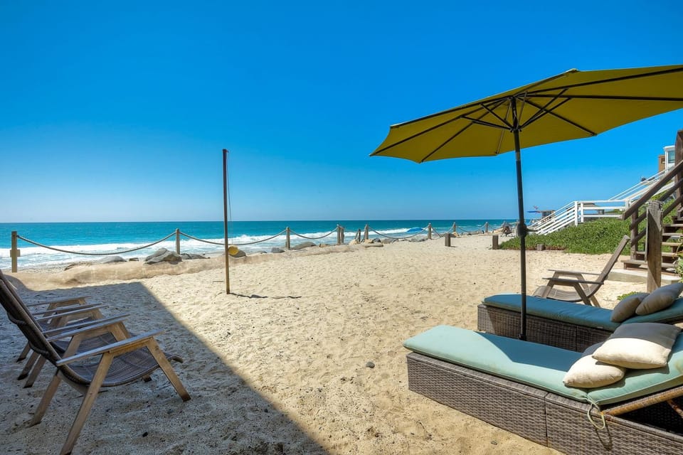 Exclusive Beachfront Duplex in Carlsbad Village Ocean Views, Sleeps 9 House in Carlsbad