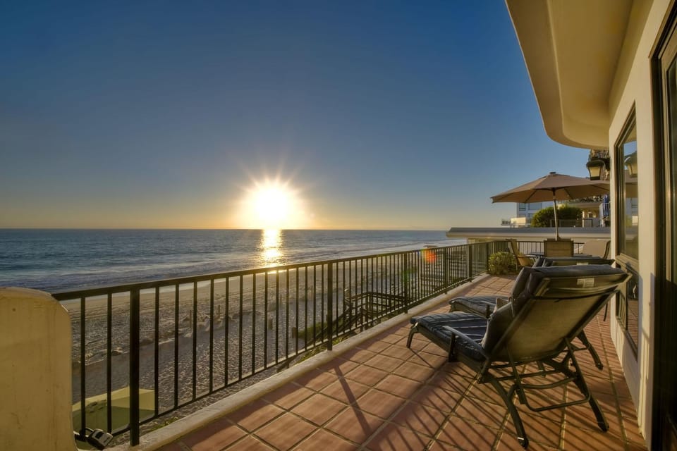 Exclusive Beachfront Duplex in Carlsbad Village Ocean Views, Sleeps 9 House in Carlsbad