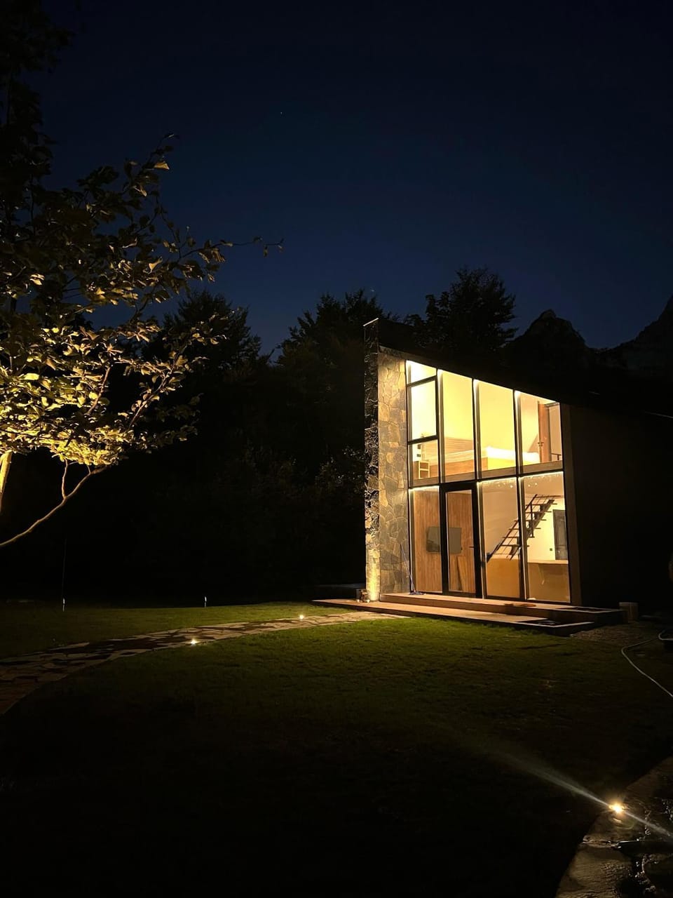 Property building, Night, Natural landscape