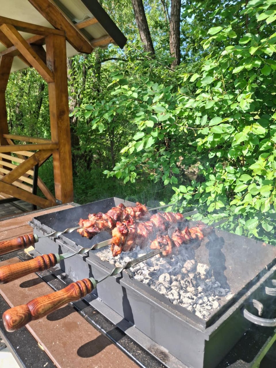 BBQ facilities, Food, River view