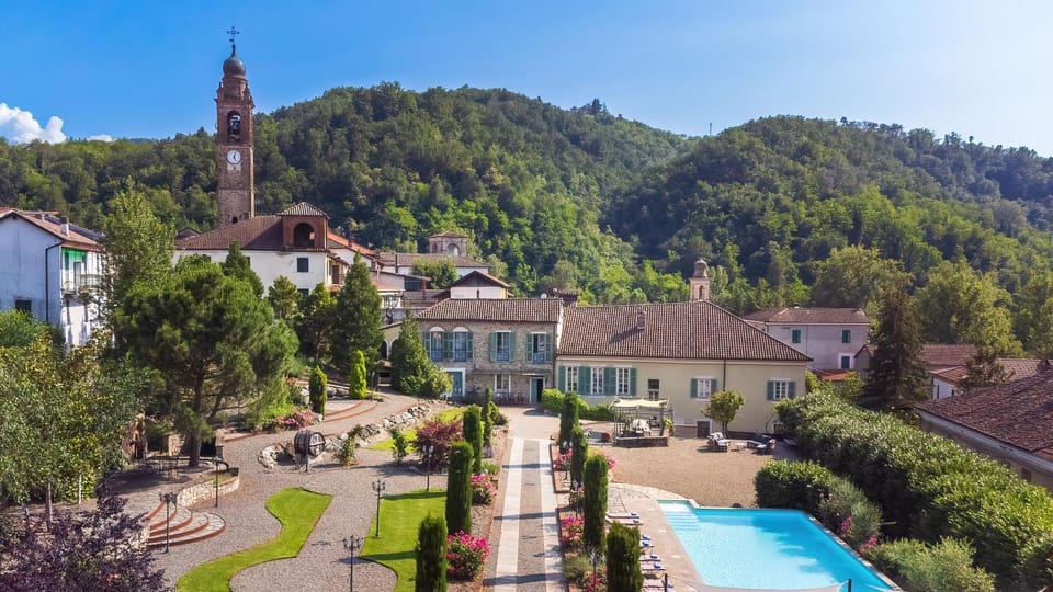 Property building, Natural landscape, Garden, Swimming pool