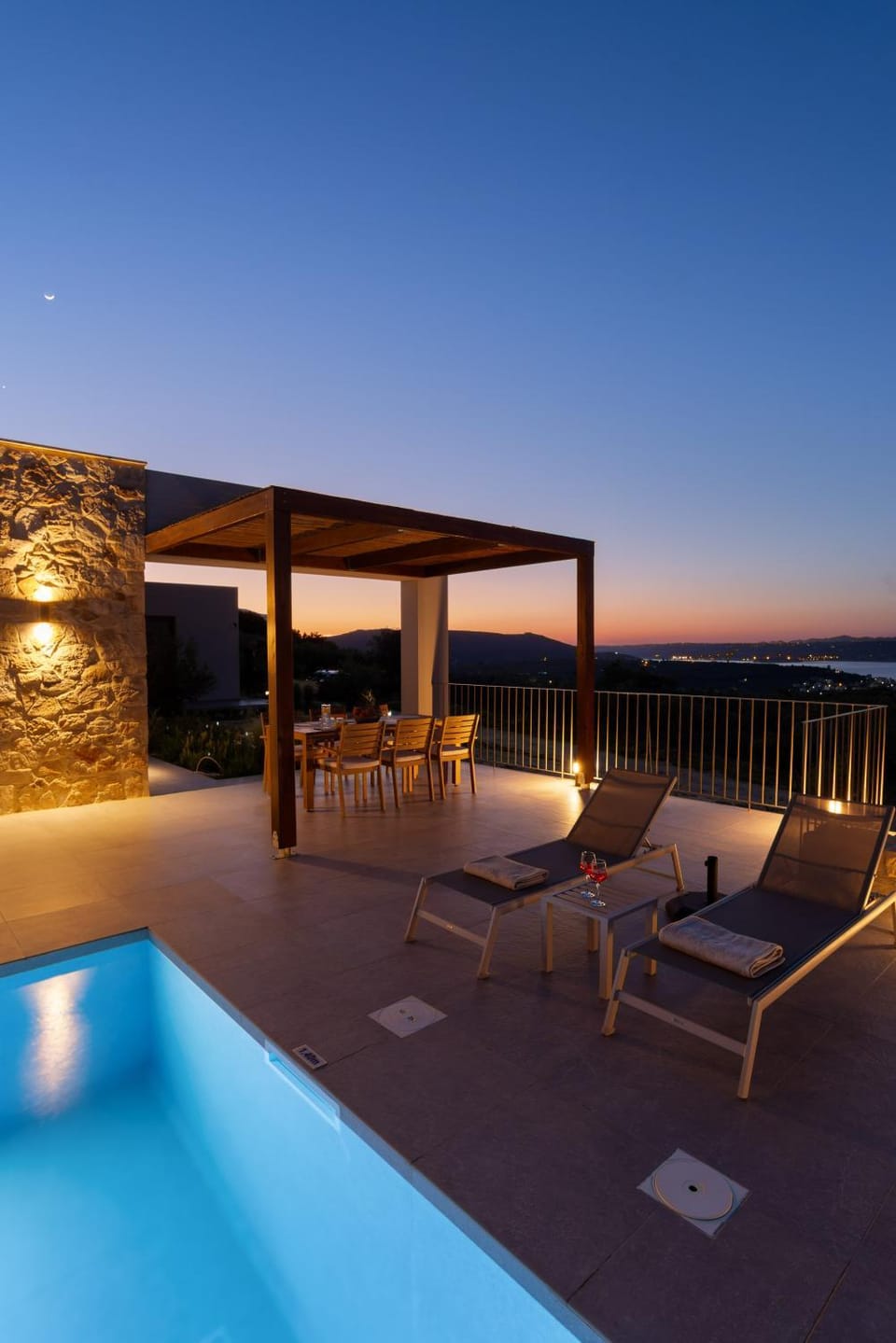Balcony/Terrace, Dining area, Sunset, sunbed