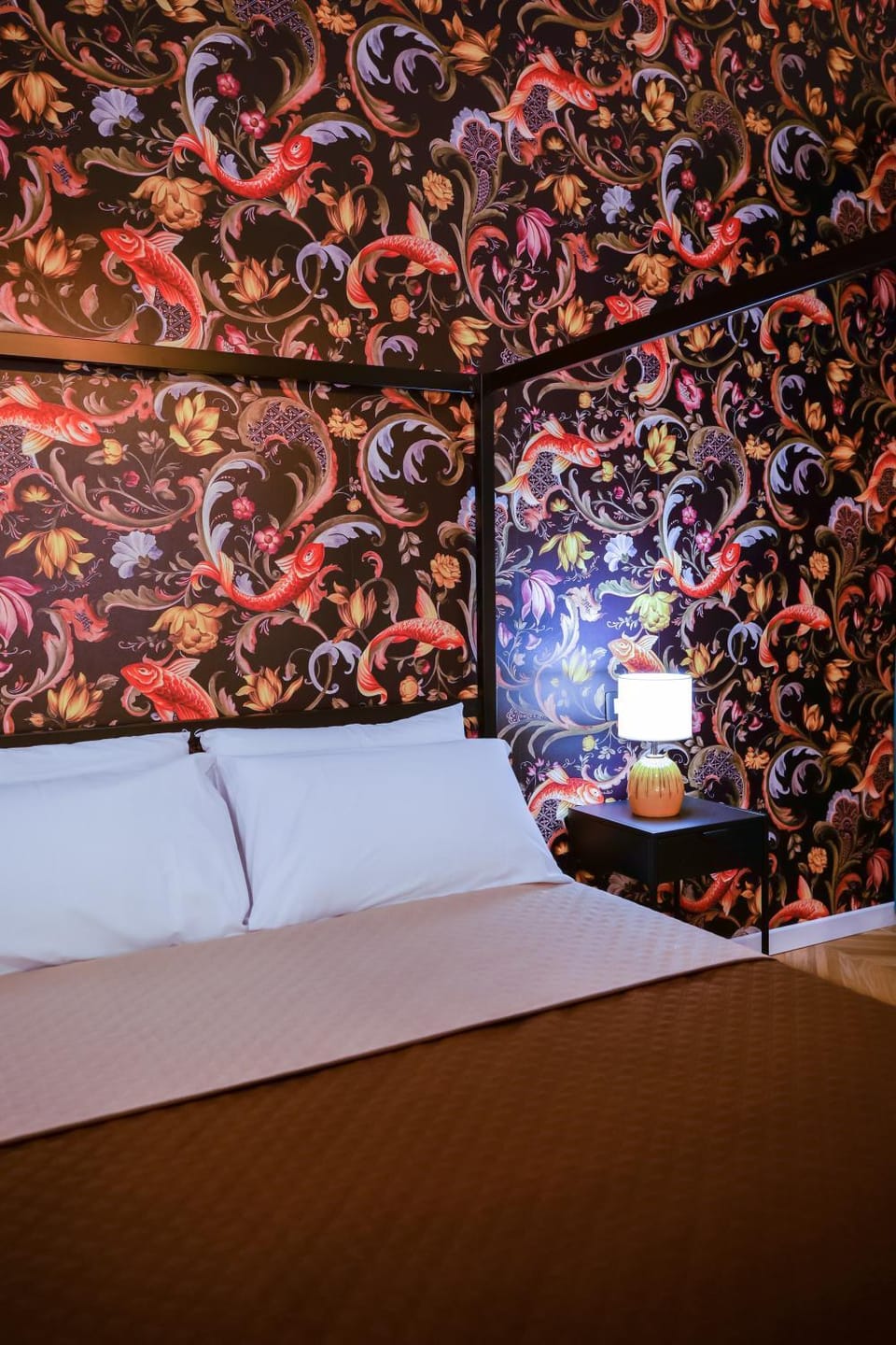 Bed, Decorative detail, Bedroom