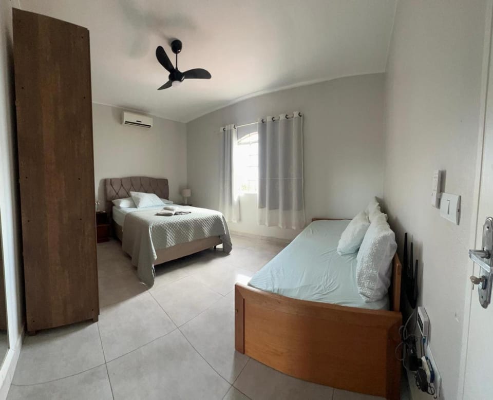 Bed, Photo of the whole room, Bedroom, towels, wardrobe, air conditioner