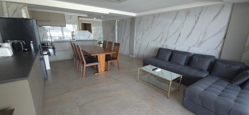 Living room, kitchen
