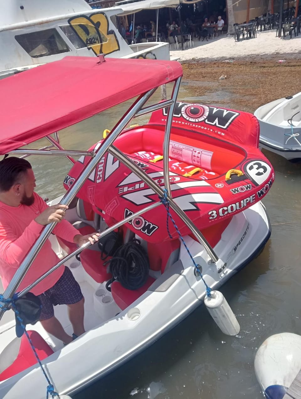 Formula Cancún Tours Docked boat in Cancun