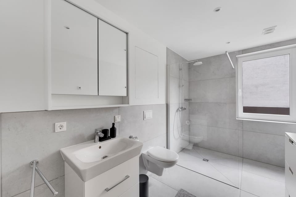 Shower, Bathroom, hair dryier, acessibility