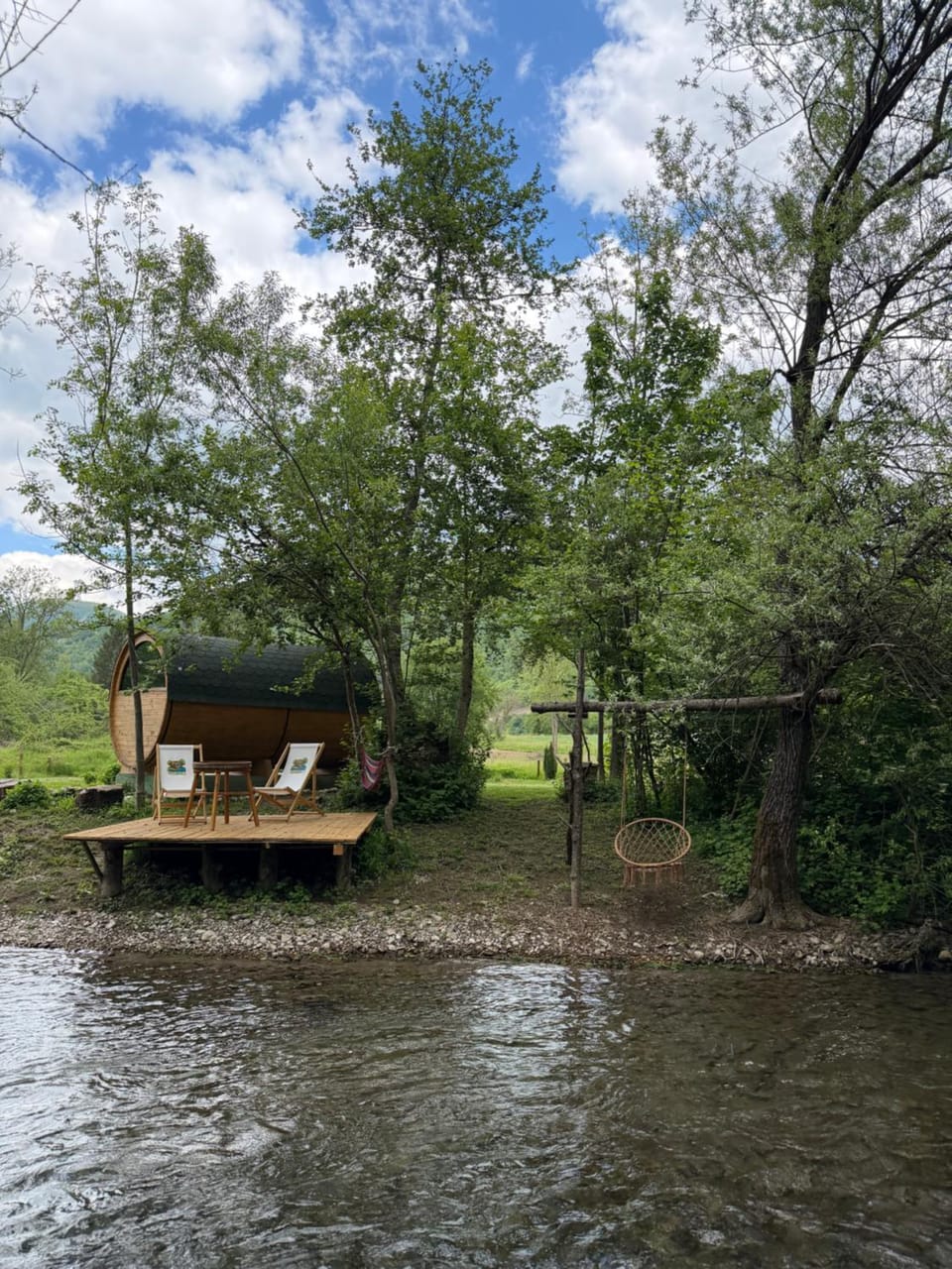 river barrels House in Zlatibor District, Serbia