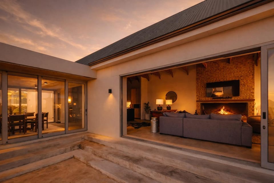 Living room, fireplace