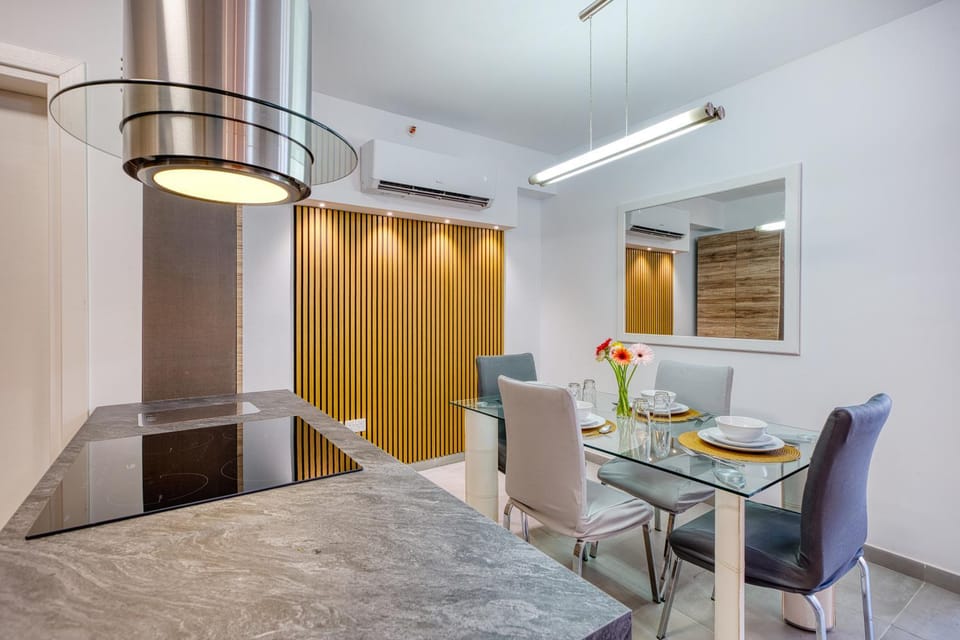 Dining area, air conditioner