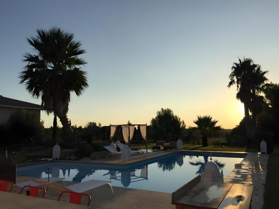 Property building, Living room, Swimming pool